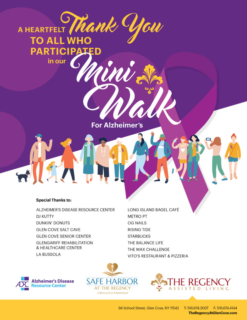 A Heartfelt Thank You to all who Participated in our Mini Walk for Alzheimer's